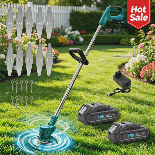 Accu Grastrimmer met Verstelbare Kop - Snoerloos en Lichtgewicht