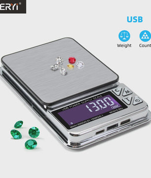 Precisie Digitale Weegschaal 200g/1000g - Hoge Nauwkeurigheid, USB Oplaadbaar