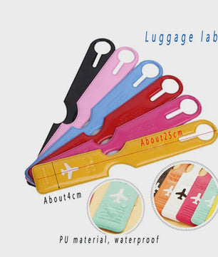 Set van 2 Draagbare Bagagelabels - Stevige Kleuren Kofferhangers voor Reizen
