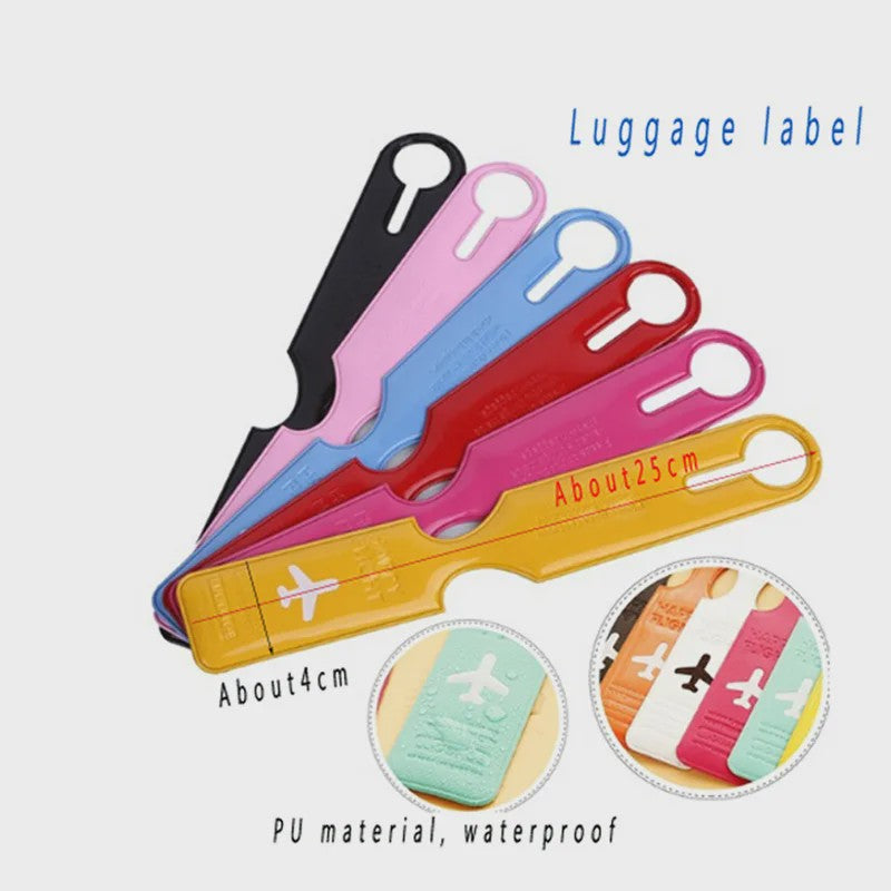 Set van 2 Draagbare Bagagelabels - Stevige Kleuren Kofferhangers voor Reizen