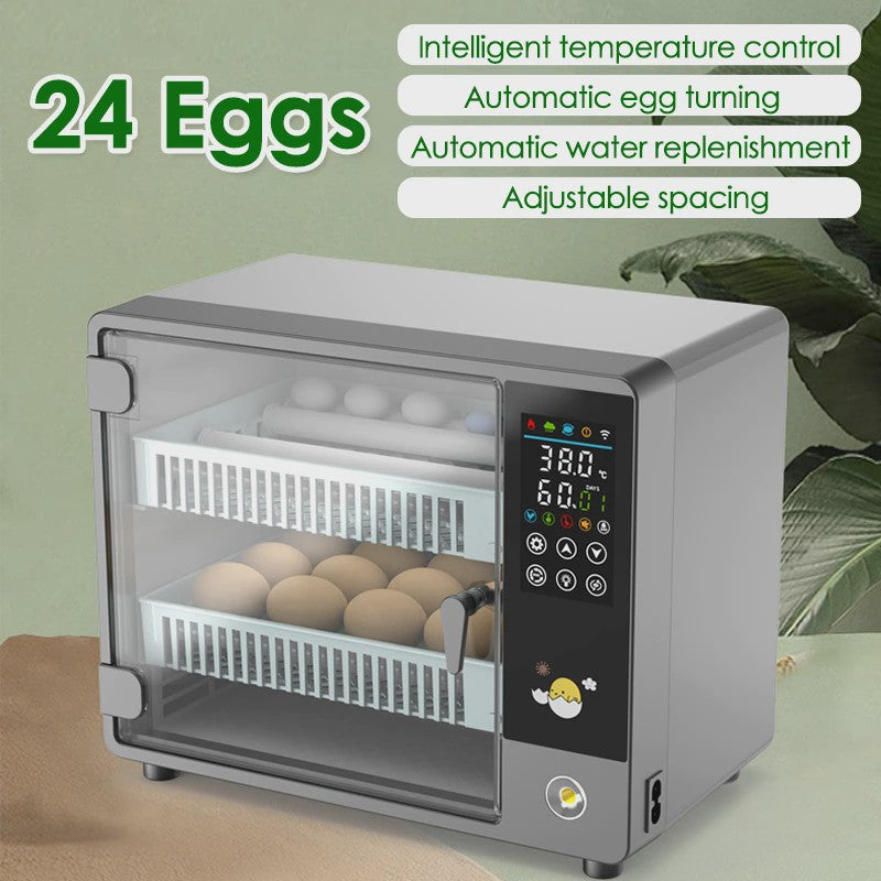Automatische Incubator voor 24 Eieren met Temperatuurcontrole en Keerfunctie
