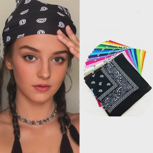 Modieuze Katoenen Bandana Sjaal 54x54cm - Paisley Print voor Dames & Heren