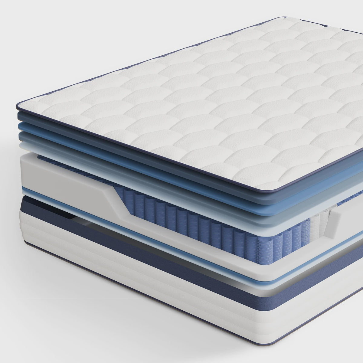 Pocketvering Matras 25cm - 7 Zones, Orthopedische Ondersteuning & Diatomeeënaarde