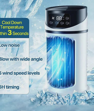 Draagbare Mini Air Cooler met USB - Multifunctionele Desktop Ventilator & Luchtkoeler met Timer