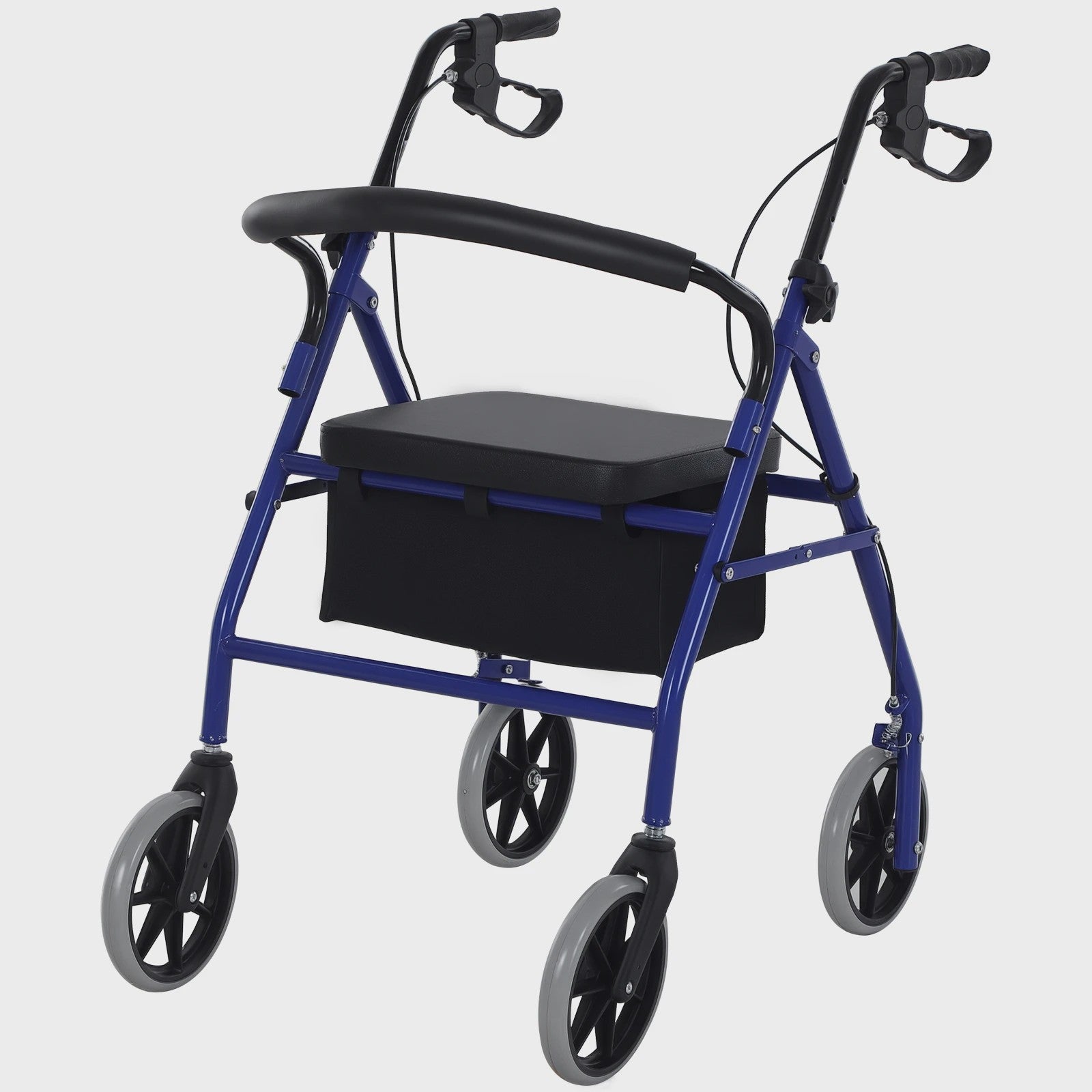 Homcom Walker for Adults with Adjustable Seat and Foldable Footrest