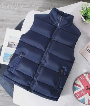 Stijlvol Heren Gilet: Slim Fit Puffer Vest met Staande Kraag voor Lente & Herfst