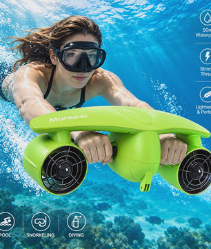 Krachtige Onderwater Scooter met Dubbele Motor: 45 Min Runtime & Camera Mount