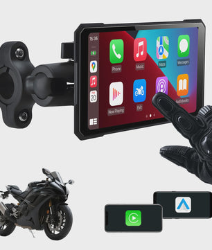 5" Motorfiets Display met Draadloze CarPlay & Android Auto, Navigatie, Siri/Google Assistant, IP67 Waterdicht
