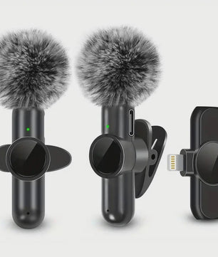 Draadloze Lavalier Microfoon met Windkap - Mini Clip-on voor Smartphone Vlog & Live Streaming
