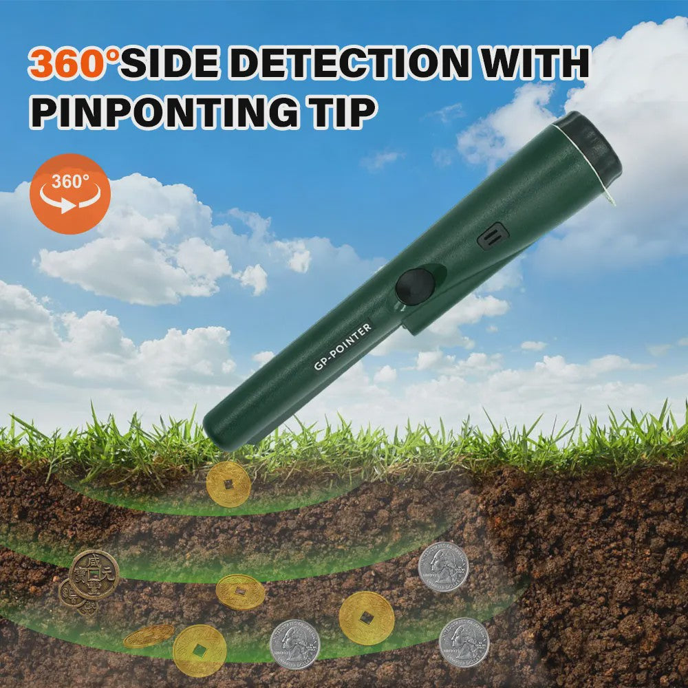 Draagbare Metaaldetector Pinpointer - Waterdicht, 360° Scanning & LED Verlichting