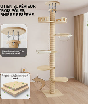 Luxe Kattenkrabpaal met Meerdere Plateau's en Sisal Kolommen