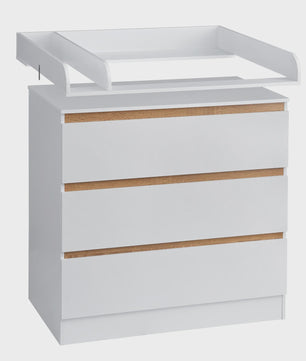 Moderne Commode met 3 Lades - Babykamer Meubel, Nachtkastje & Opbergkast