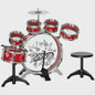 Aiyaplay Kinder Drumstel met Sterren Thema en Krukje - 65x22x57 cm