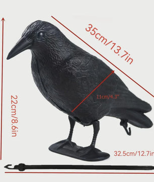 Realistische Zwarte Kraai Decoratie & Vogelverschrikker - Tuin & Buiten