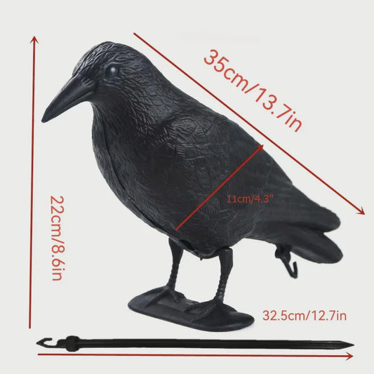 Realistische Zwarte Kraai Decoratie & Vogelverschrikker - Tuin & Buiten