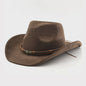 Vintage Suède Western Cowboyhoed voor Heren en Dames - Stijlvolle Jazz Hoed voor Outdoor en Reizen