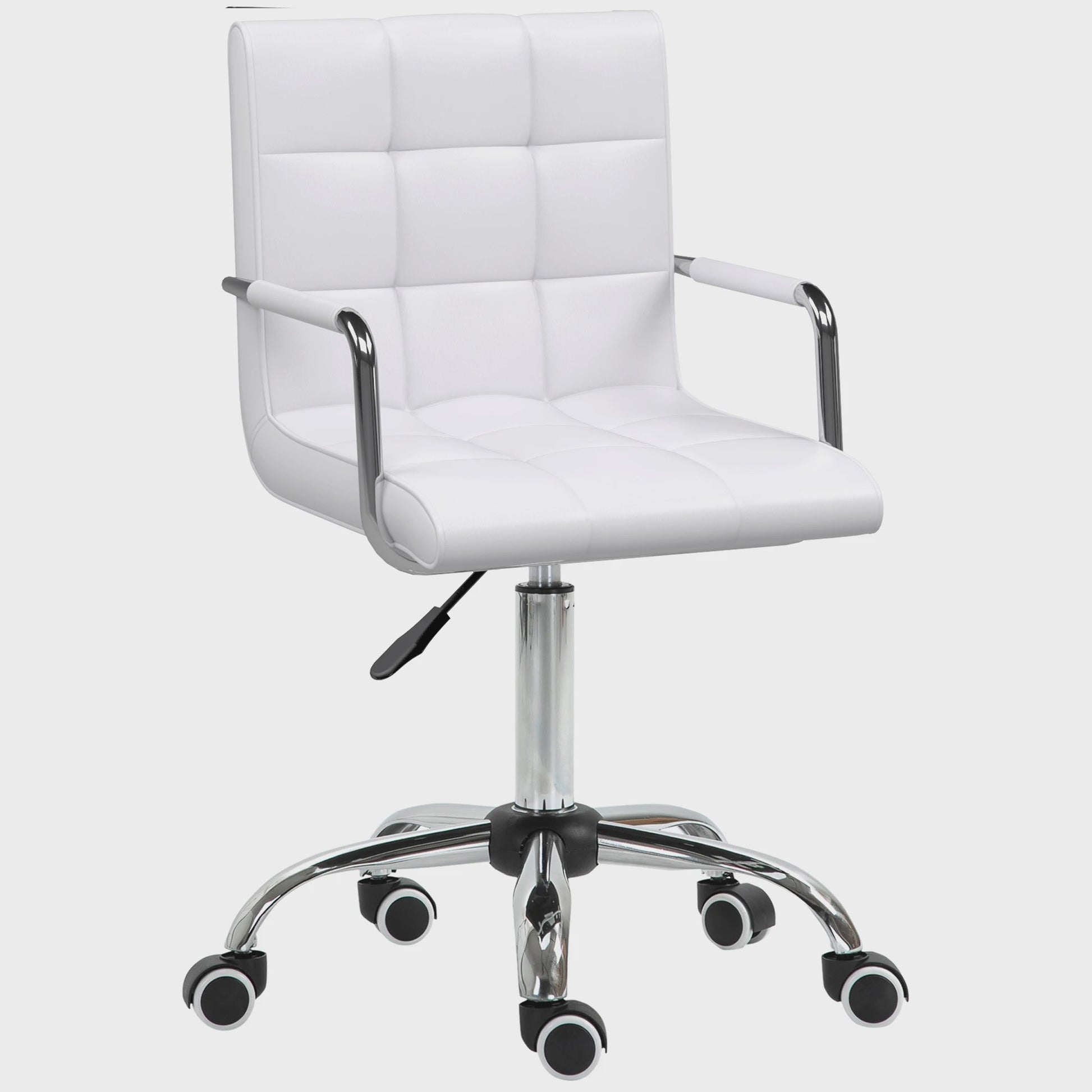 HOMCOM desk Chair armchair manager pivoting height adjustable white padding synthetic coating