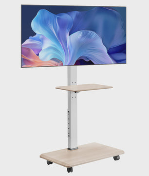 Verrijdbare TV Standaard met Plateau - In Hoogte Verstelbaar voor 32-70 Inch