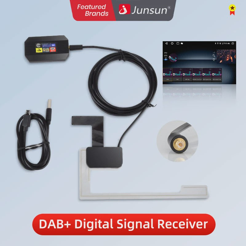 DAB+ Radio Antenne met USB Adapter voor Auto Android Radio - Junsun Compatibel