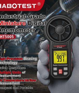 Digitale Anemometer HT5005 - Nauwkeurige Windmeter & Temperatuurmeter