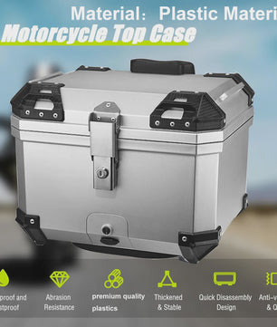 45L Universele Motor Topkoffer - Waterdicht & Schokabsorberend Bagagekoffer met 2 Sleutels