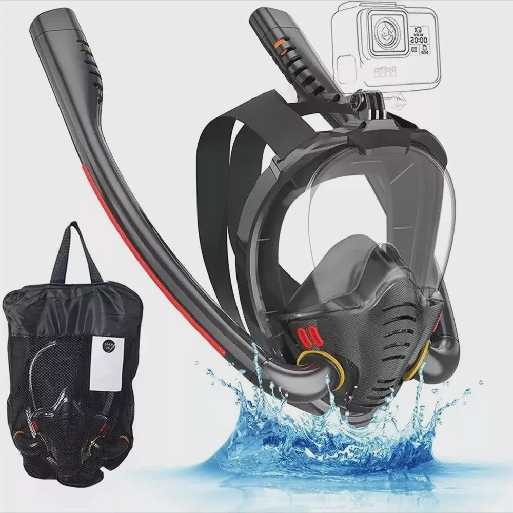Volledig Droog Dubbel Buizen Snorkelmasker voor Volwassenen - Adem Vrij Onderwater