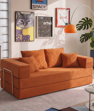 Opvouwbare Sofa Bed 200cm XXL - Modulair Gastenbed met Corduroy & Memory Foam