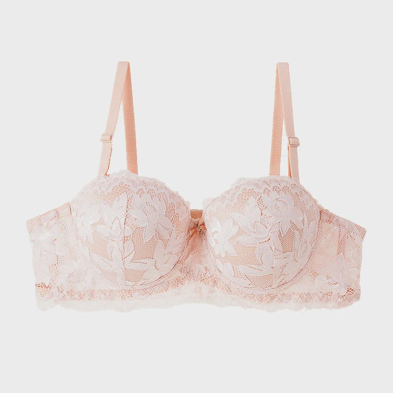 Luxe Kanten Push-Up BH met Beugel - Half Cup & Push-Up Effect voor Kleine Borsten (A/B Cup)
