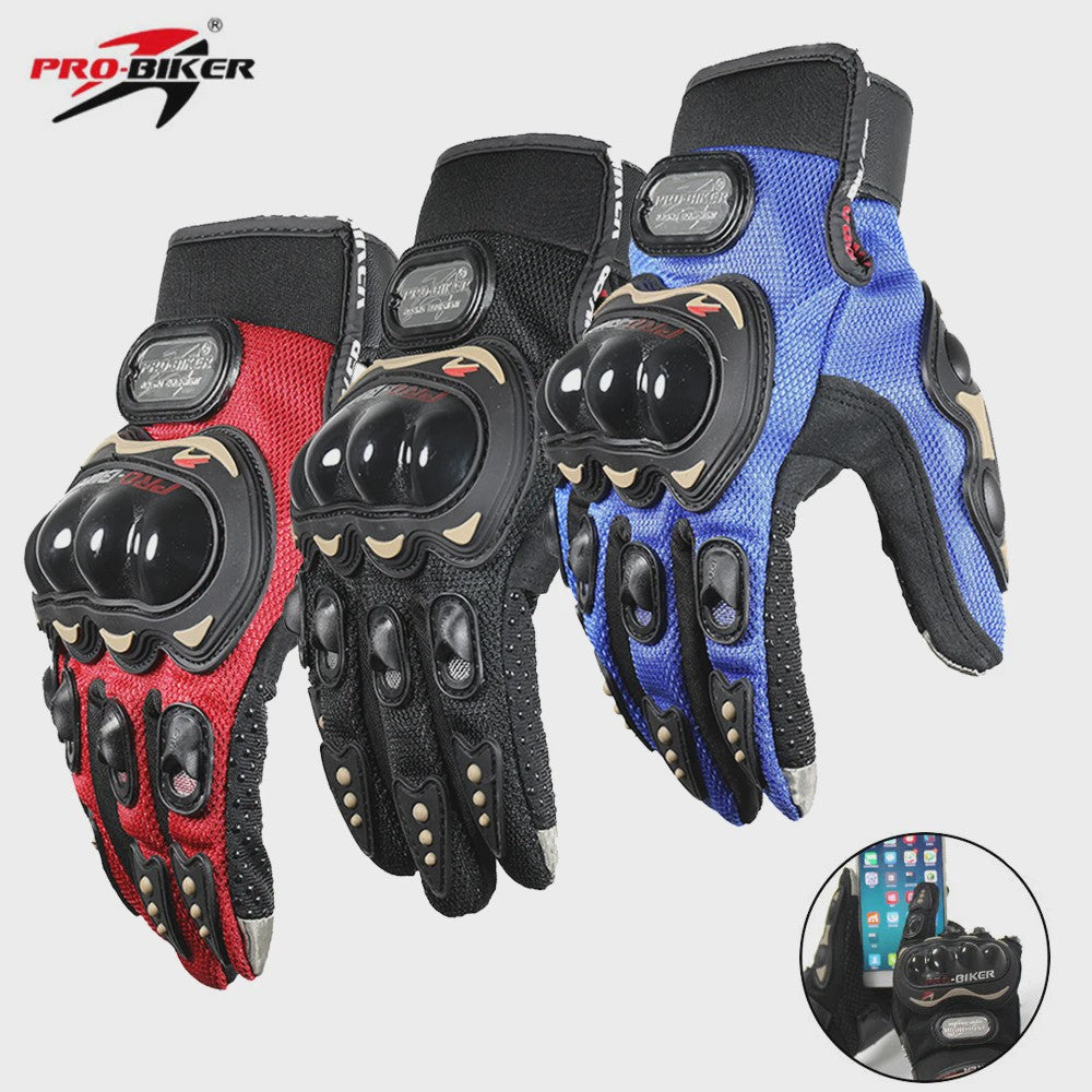 Pro-Biker Motorhandschoenen: Volledige Vinger, Anti-slip & Ademend voor Race & Fietsen