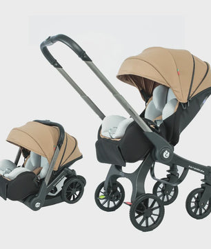 4-in-1 Baby Kinderwagen met Autostoel - Multifunctioneel en Inklapbaar