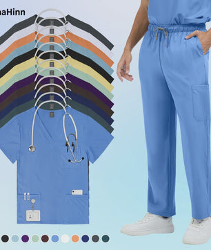 Niaahinn Heren Scrubs Set - Medische Werkkleding voor Ziekenhuis & Zorgprofessionals