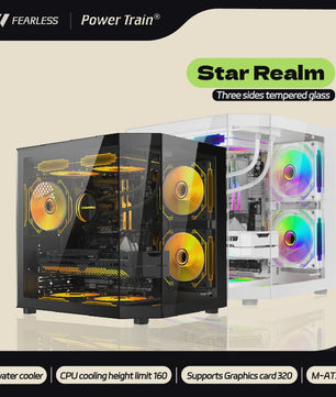 Power Train Star Realm PC Behuizing: Panoramisch Glas & 240mm Waterkoeling