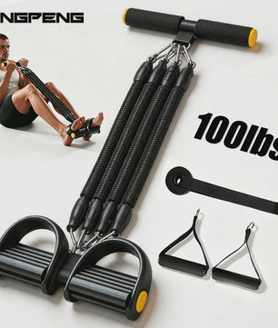Pedal Resistance Band 50-100 LBS - Krachttraining & Buikspier Trainer