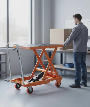 Hydraulische Schaarheftafel Trolley - 230 kg - 220-720 mm Hefhoogte - Werkplaatstafel 700x450 mm