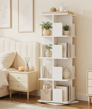 Draaibaar Boekenkastje met 5 etages - Compact & Stijlvol