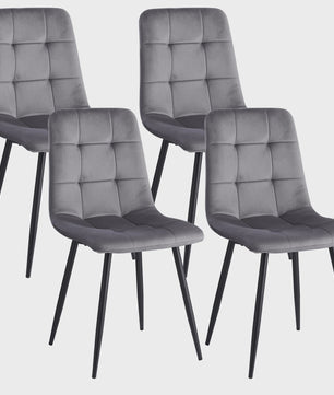Moderne Velours Eetkamerstoelen (2/4/6 stuks) - Scandinavisch Design met Gevoerde Zitting