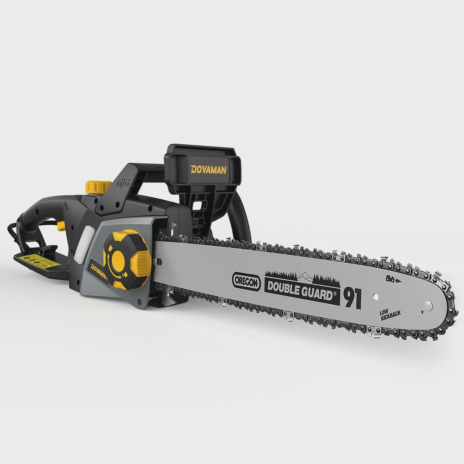 DOVAMAN Elektrische Kettingzaag 2400W - 40cm Oregon Bar, Snoerloos Spannen & Automatische Smering