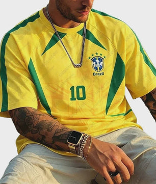 Brazil Voetbalshirt Heren Dames - Zomer Sport T-shirt Korte Mouw Ademend