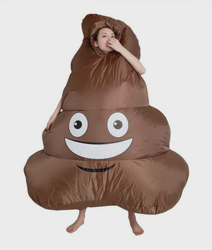 Grappig Opblaasbaar Poep Kostuum - Unieke Feest & Festival Outfit