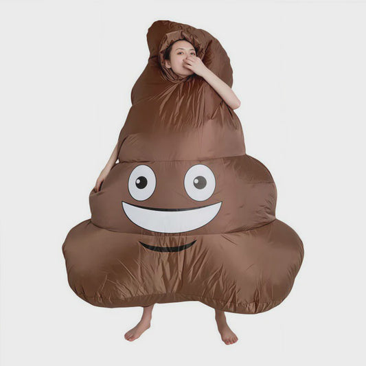 Grappig Opblaasbaar Poep Kostuum - Unieke Feest & Festival Outfit