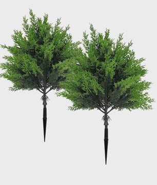 Set van 2 Kunstkerstbomen Bolvormig - Hoge Kwaliteit Kunstgroen voor Binnen en Buiten Tuindecoratie