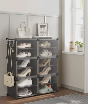 Ruime Schoenenkast voor 24 Paren - 82x32x92 cm - Modulair en Stijlvol