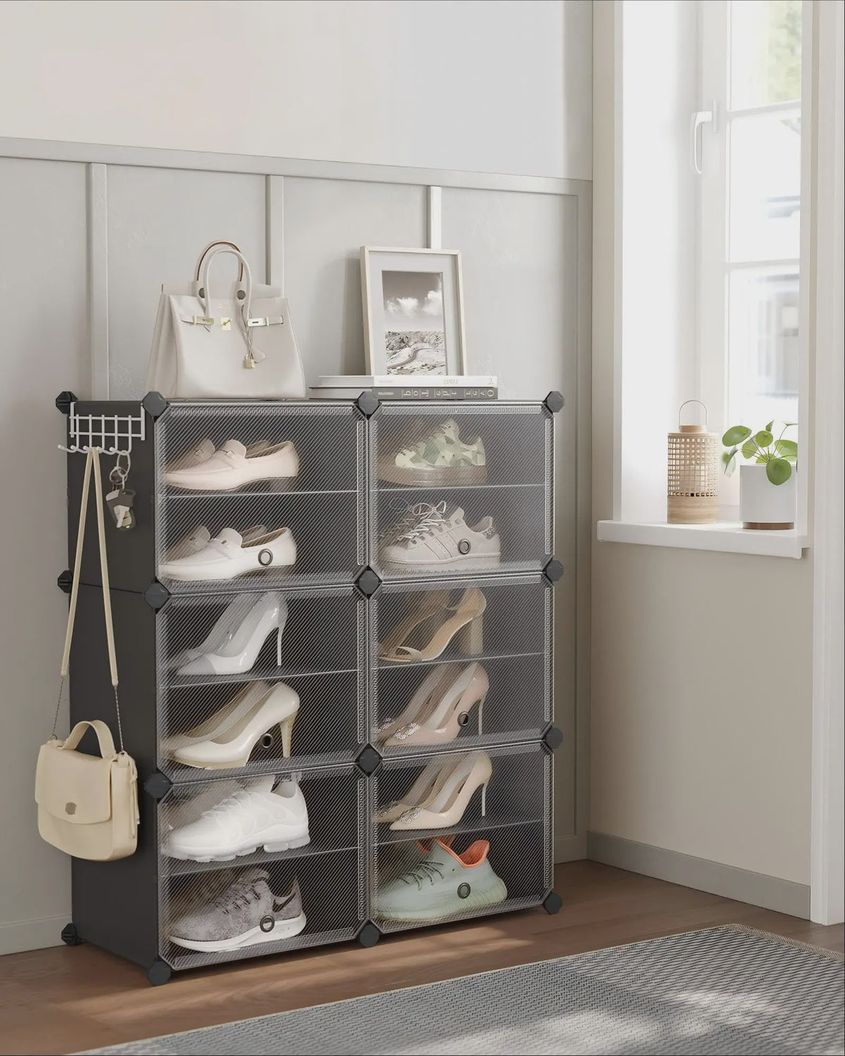 Ruime Schoenenkast voor 24 Paren - 82x32x92 cm - Modulair en Stijlvol