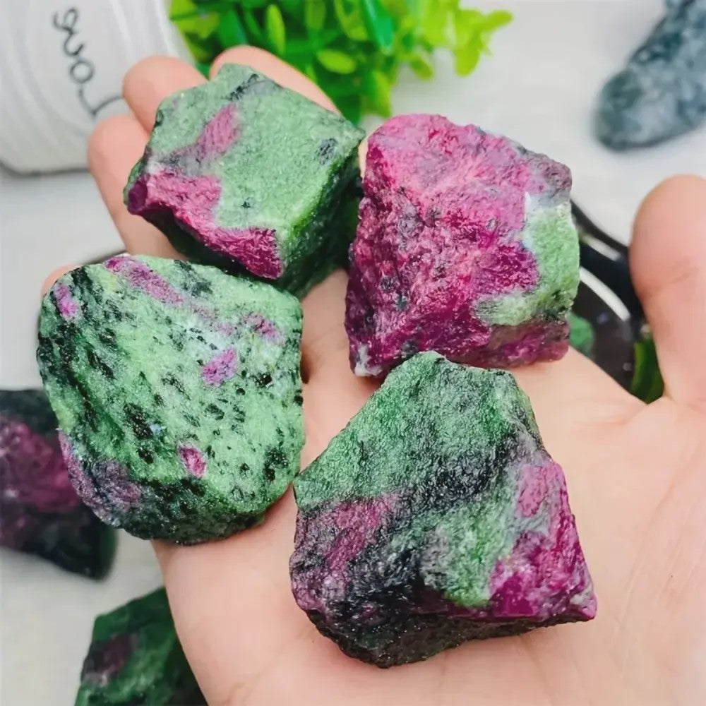 Ruwe Robijn Zoisiet Kristallen - Natuurlijke Edelsteen voor Healing & Meditatie