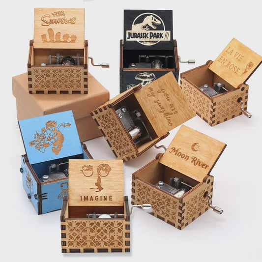HOT NEW GOOD Theme Music Box Blind box Wooden Hand Cranked Neverland Casket musical Valentine's Day Birthday Holiday Gifts