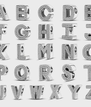 925 Sterling Zilver Letter Bedels A-Z met Zirkonia - Personaliseer je Armband