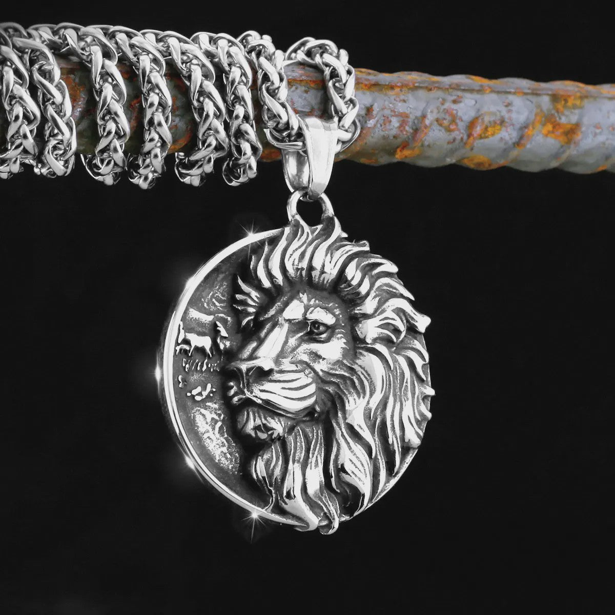RVS Leeuw Viking Hanger Ketting - Nordic Odin Amulet voor Mannen & Tieners