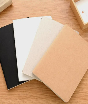 A6 Retro Notitieboek - Blanco Papier voor Tekenen, Schetsen en Schrijven - Zwart