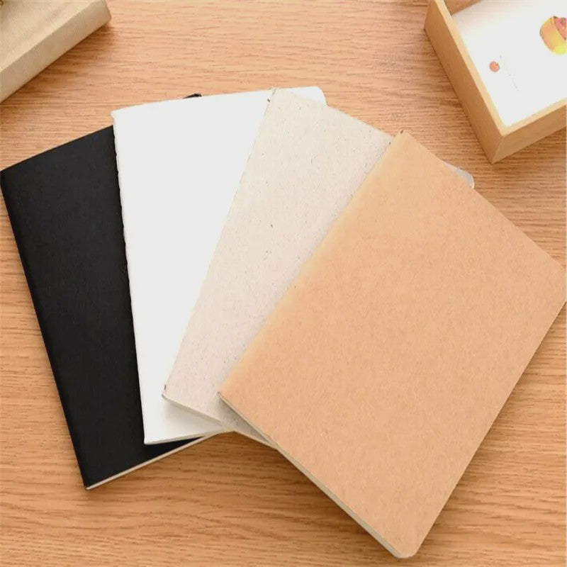 A6 Retro Notitieboek - Blanco Papier voor Tekenen, Schetsen en Schrijven - Zwart