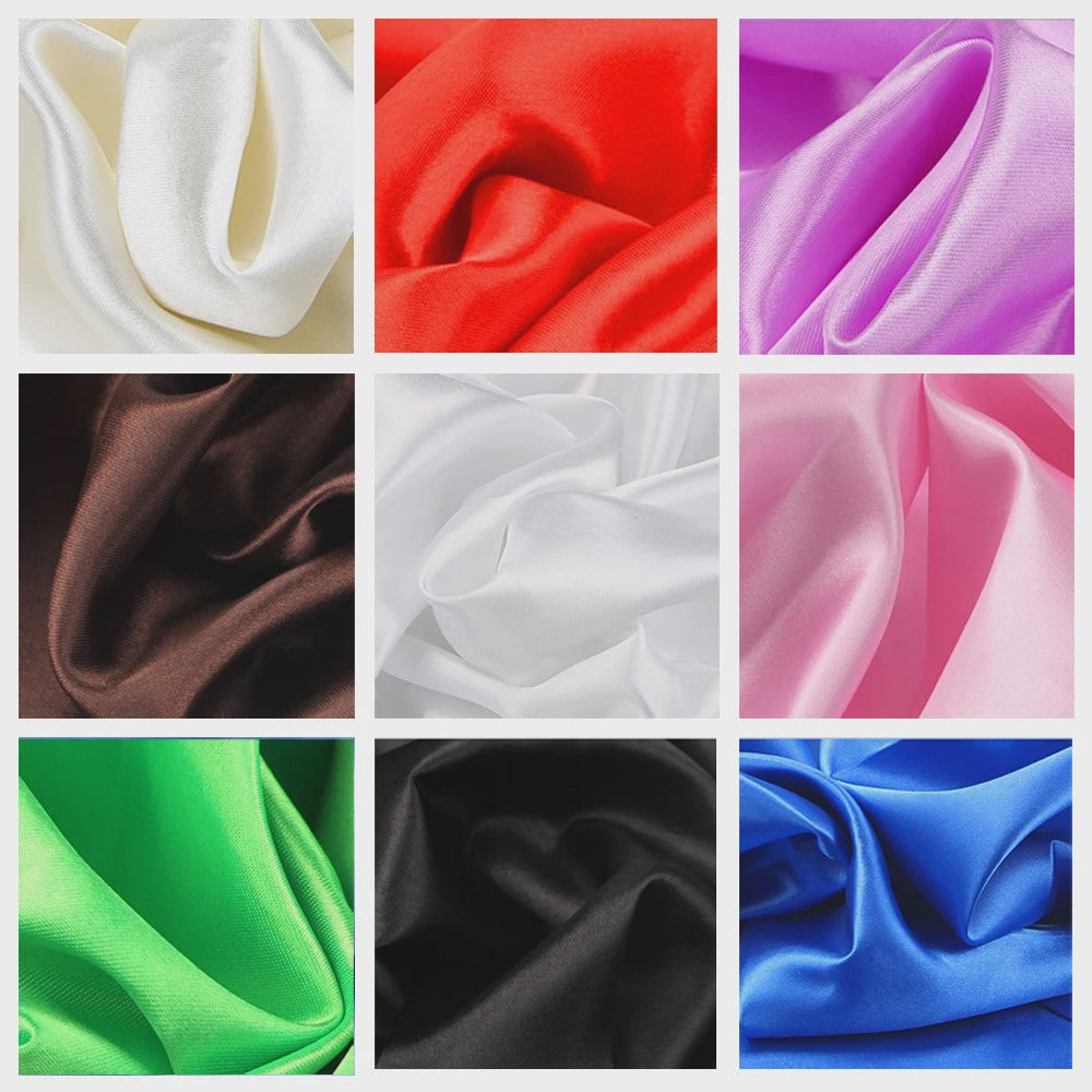 Zacht Satijn Stof - 34 Kleuren - Decoratie, Kleding & DIY Projecten